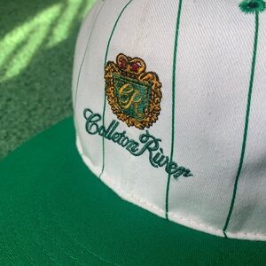 Balleton White and Green Striped Fitted